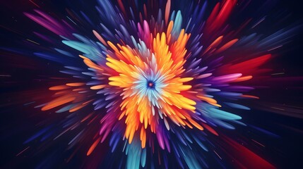 Colorful motion graphics of abstract shapes pulsating and morphing, evoking a sense of audio driven visuals