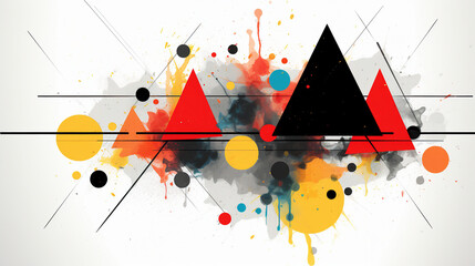 Vibrant Hipster Triangle Background - Modern Geometric Design for Trendy Posters and Digital Art