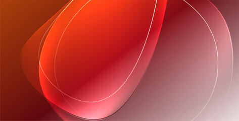 Colorful transparent flowing fluid shapes with glow effect geometric background. Wavy lines round forms. Vector illustration For Wallpaper, Banner, Background, Card, Book Illustration, landing page