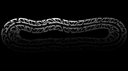 Bi Vector Print: Modern Tire Track Design Element in Abstract Black and White Illustration, Stylishly Textured for Creative Graphic Art on Digital Decorative Backdrop.