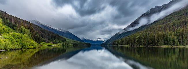 Duffey Lake, British Columbia, Canada. Canadian Nature Landscape Panorama.