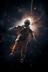 Fototapeta premium Space theme photo creative, sci-fi wallpaper (AI Generated Image)