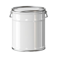 Paint can with a blank label isolated on transparent  background