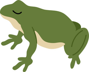 cute frog cartoon animal