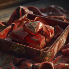 Sweetheart's Delight: An Unexpected Valentine's Day Gift Box Filled  Heart-Shaped Jewelry, and Red Roses