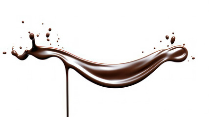 Chocolate splash , hot coffee splash or Cocoa, 3D Rendering, 3D illustration