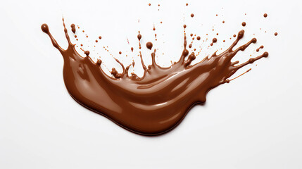 Fototapeta premium Realistic chocolate crown splash, hot coffee splash or Cocoa, 3D Rendering, 3D illustration