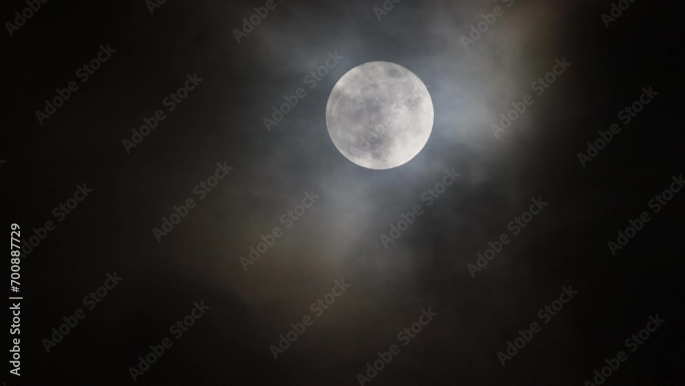 Canvas Prints full moon and cloud in dark sky