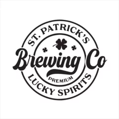 Foto op Canvas st patricks brewing co lucky spirits background inspirational positive quotes, motivational, typography, lettering design © Dawson