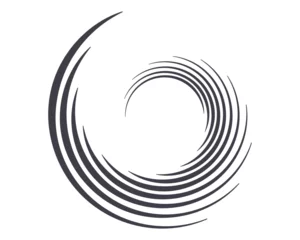 Tuinposter Abstract line circle icon symbol. Vector circular scribble doodle round circles © Sigit