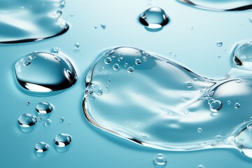water drops on a light blue background, background, texture, top view
