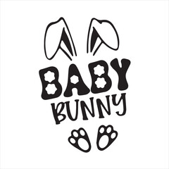 Obraz premium baby bunny logo inspirational positive quotes, motivational, typography, lettering design