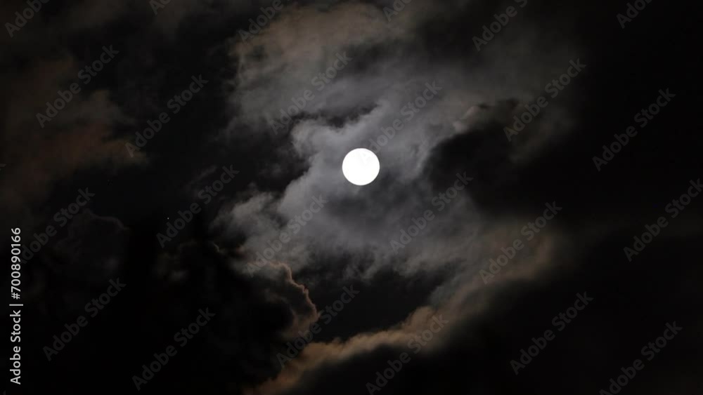 Wall mural full moon and cloud