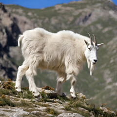 Obraz premium goat on the mountain
