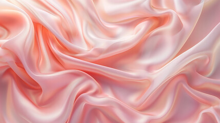 pink silk background A soft coral abstract luxurious backdrop with a touch of peachy pink. Gradient hues, gentle lines, and drapery effects. Versatile template suitable for Mother's Day, baby or child