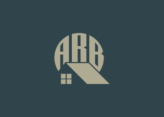 Real Estate Letter ARB Monogram Vector Logo.Home Or Building Shape ARB Logo