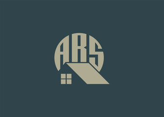 Real Estate Letter ARS Monogram Vector Logo.Home Or Building Shape ARS Logo