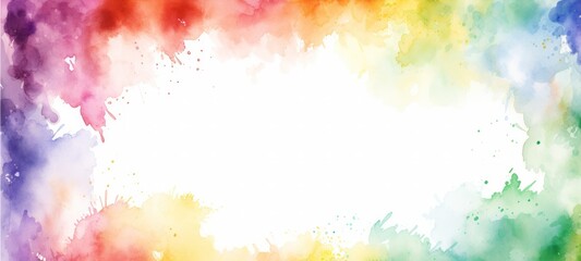 Fototapeta na wymiar Colorful paint splashes on a white background colorful painting illustration made of watercolor splashes, isolated on white background.