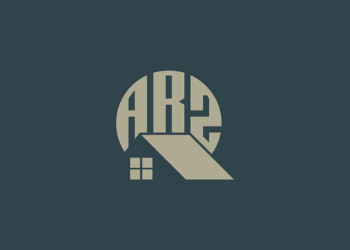 Real Estate Letter ARZ Monogram Vector Logo.Home Or Building Shape ARZ Logo