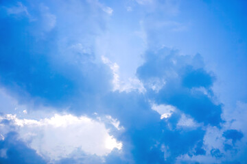 Blue sky with clouds background, Beautiful Amazing shape
