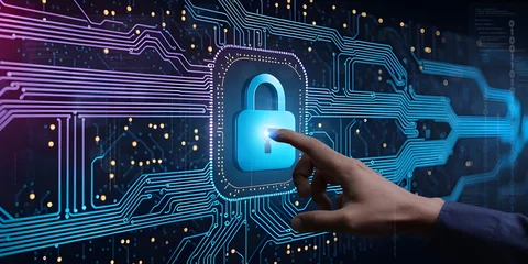 Foto op Plexiglas cyber security concept, Login, User, identification information security and encryption, secure Internet access, cybersecurity, secure access to user's personal information, © Smile Studio AP