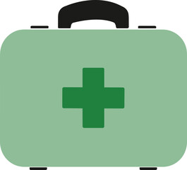 Obraz premium Medical Kit box color vector | First aid kit icon| Medical symbol