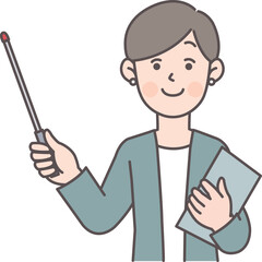 指示棒を持ったビジネスパーソン2