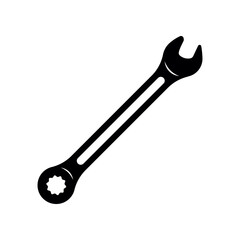 wrench vector isolated on white background
