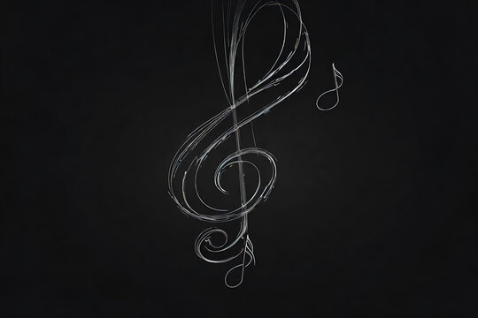 a photo illustration depicting musical letters  =AI generated illustration