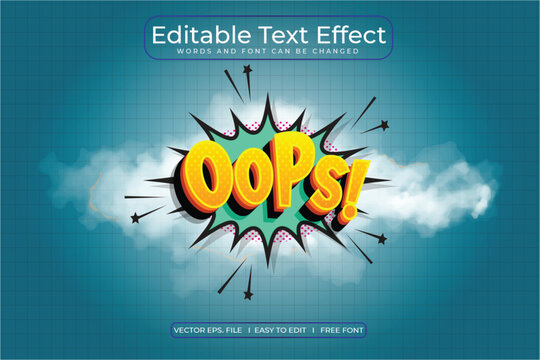 oops text effect editable