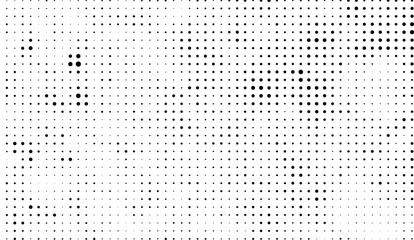 abstract background with dots pattern, a black and white dotted background with white dots,  grunge dot effect - obrazy, fototapety, plakaty