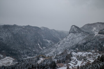 japanese shrine winter in japan