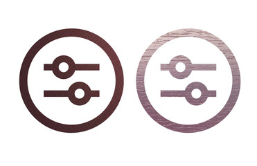 Filter icon symbol brown with texture