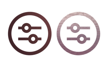 Filter icon symbol brown with texture