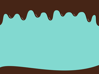 溶けたチョコが垂れたフレーム