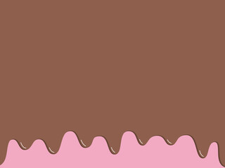 溶けたチョコが垂れたフレーム