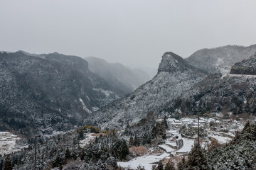 japanese shrine winter in japan