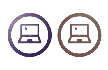 Laptop icon symbol purple and brown