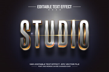 Studio 3D editable text effect template