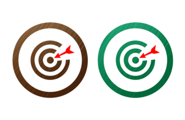 Dart icon symbol green and brown