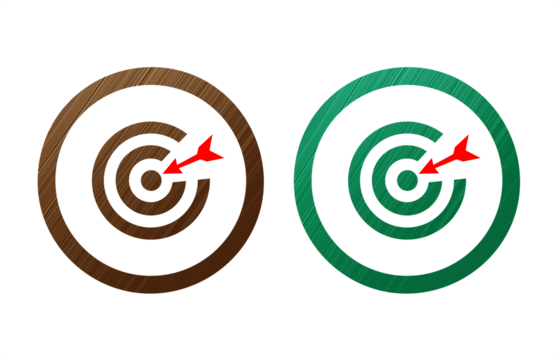 Dart icon symbol green and brown