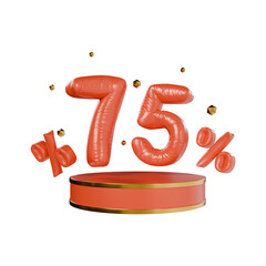 Podium Stage Sale 75 Percent Off 3d illustration
