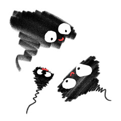 吹き出しオバケたち