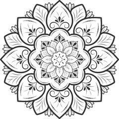 abstract mandala art with soft color circular decoration vector design element Free Vector.