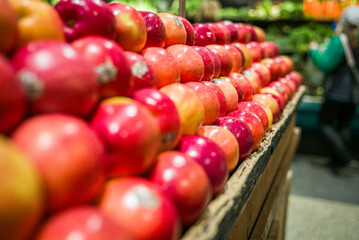 Apples in a Market Close up