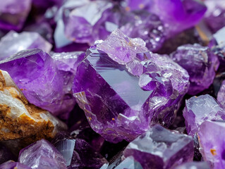 綺麗な紫の天然石のイメージ背景　AI画像
