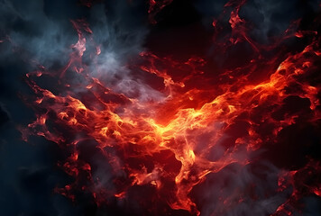 Close-up of molten lava flowing from a volcano - obrazy, fototapety, plakaty