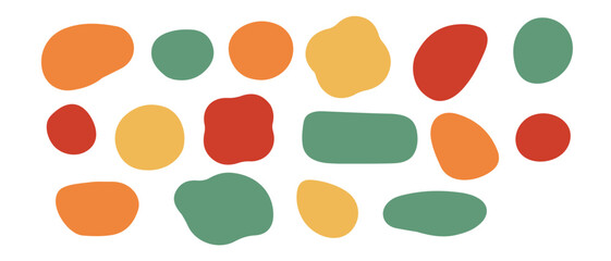 ゆるいシェイプのフレームセット　抽象的　液体　ベクター