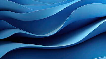 abstract blue wave paper art background. A blue and white abstract background with waves is a versatile design suitable for website backgrounds, social media graphics, and print materials. 