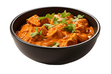 Butter Chicken, transparent background, isolated image, generative AI